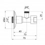 Кран приладовий буксовий Icma 1/2" х3/8" кутовий №519