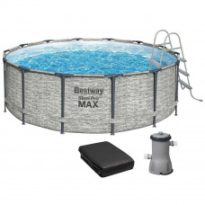Каркасний басейн Bestway 5619D (427х122 см) з картриджним фільтром, драбиною та захисним тентом