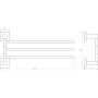 Держатель полотенец Globus Lux SQ 9431-3  SUS304