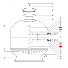 Фланець для кріплення 5 кранової обв'язки Aquaviva 1050-1250 мм