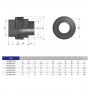Муфта ПВХ Effast RGRBMG020B розбірна, із зовнішньою різьбою d20x1/2"