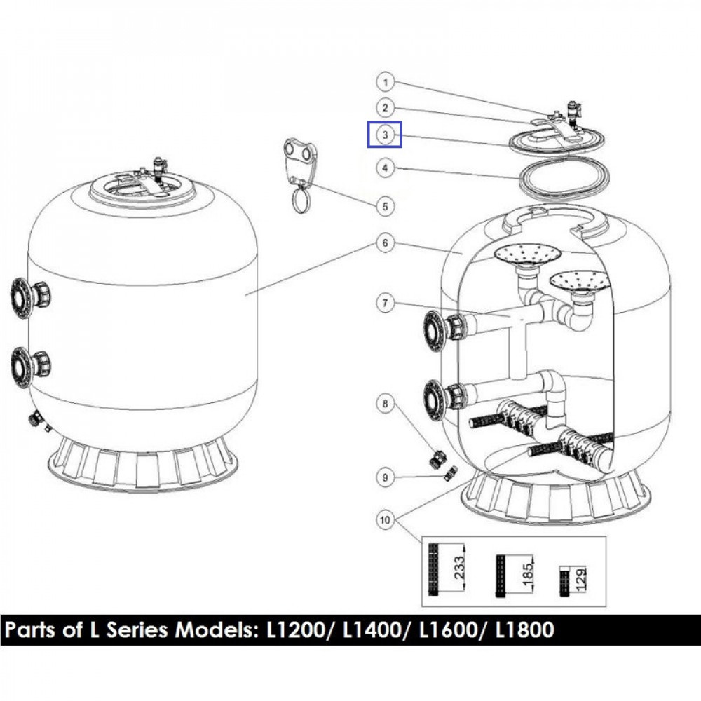 Смотровое окно для фильтра Emaux L1200-1800 (1161006)