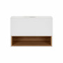 Тумба подвесная Qtap Robin 700х476х437 White/Whitish oak со столешницей QT1379TPН7001WWO