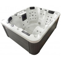 СПА-басейн Aquajoy Como (190х160х82 см), Сріблясто-білий мармур
