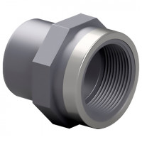 Адаптер-втулка ПВХ Effast RGRAFR025C с металлическим кольцом, d25x3/4"