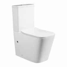 Унитаз напольный Qtap Stenava Rimless безободковый с сиденьем Soft-close WHITE QT27228303W