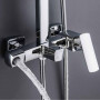 Душевая система для кабины Qtap Capricorn на три потребителя (с изливом) 53103KNN Brushed Nickel PVD