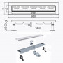 Трап линейный душевой TILLO TM009-90 90см