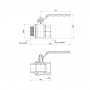 Кран кульовий SD Plus 2" ВЗ для води (важіль) SD605NW50PN40