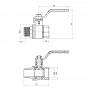 Кран шаровой SD Plus 1" 1/2 ВН для воды (рычаг) SD605NW40PN40