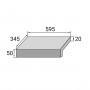 Бортова Г-подібна плитка Aquaviva Granito Gray, 595x345x50(20) мм