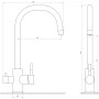 Смеситель для кухни под осмос Globus Lux ALPEN SUS-0333-1
