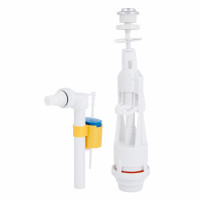 Зливний механізм для унітаза LT05 з клапаном бокової подачі 1/2, хром кнопка Lidz