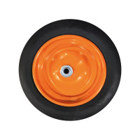 Колесо для тачки безкамерне гумове 14" (3.50-8) 330×60мм вісь Ø16мм довжина 90мм FLORA (5058614)