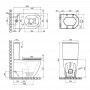 Унитаз-компакт Qtap Robin безободковый с сиденьем Soft-close QT13222141ARW