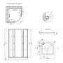 Набор Lidz душевая кабина Latwa SC90x90.SAT.LOW.GR, стекло тонированное 4 мм + поддон Kupala