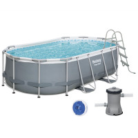Каркасный бассейн Bestway 56620 (427х250х100 см) с картриджным фильтром и лестницей