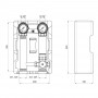 Насосная группа Icma 1" 1/2x3/4" подключение справа,  с термостатическим смесителем, без насоса  №R004