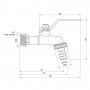 Кран поливочный SD Plus 3/4" SD140W20