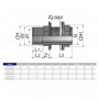 Танк-адаптер ПВХ Effast RERAKE063H, d63x75x2-1/2"