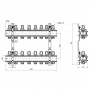 Коллектор Icma 1" 8 выходов, без расходомера №K005