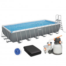 Каркасный бассейн Bestway 56475 (732х366х132 см) с песочным фильтром, лестницей и тентом