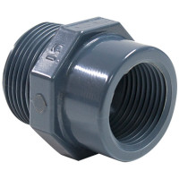 Переходник ПВХ Hidroten 1002471, резьбовое соединение НР-ВР, 1/2"-1/8"