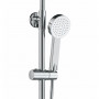 TULIP система душова (змішувач для ванни, верхній душ 200 мм ABS коло, ручний душ 90 мм 1 режим, шланг 150 см), хром