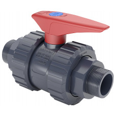 Кран кульовий ПВХ Hidroten 1011102, з різьбовим закінченням, d3/4"-3/4"