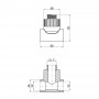 Тройник PPR Alfa Plast 32х1" НР