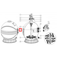 Дюзова коробка в комплекті з трубою для Emaux MFS27A 89012604