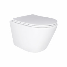 Унітаз підвісний Qtap Swan безободковий Ultra Quiet з сидінням Soft-close QT16335179W