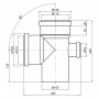 Хрестовина каналізаційна TA Sewage 110х110х110х50, 90°