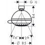 Crometta 85 multi HANSGROHE верхній душ 28425000