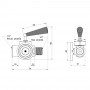 Кран трехходой Icma 1/2" ВН под манометр №159