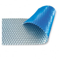 Солярне покриття Aquaviva Platinum Bubbles-5-350, ширина 3.5 м (50 пог. м), срібний/блакитний