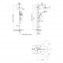 Душова система універсальна Qtap Taurus на три споживача (з виливом) з полицею QTTAU51103VKOB Black Matt