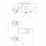VOLLE набір душовий, SOLAR змішувач для ванни, гарнітур душовий (1530.030101+t03800101LX), cromo