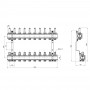 Коллектор с расходомерами SD Forte 1" 10 выходов SF001W10