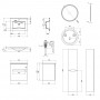 Комплект мебели для ванной Qtap Virgo тумба с раковиной + зеркало + пенал QT044VI42993