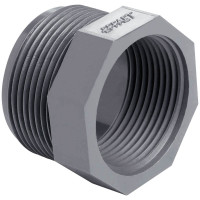 Втулка-футорка ПВХ Effast RERRCE040D короткая, резьбовая 1-1/4"x1"
