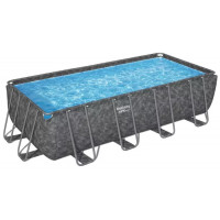 Каркасный бассейн Bestway Grey 561KA (549х274х132 см) с песочным фильтром, тентом и лестницей