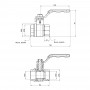 Кран шаровой SD Plus 1" ВР для воды (рычаг) SD600NW25PN40