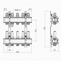 Коллектор Icma 1" 5 выходов, с расходомерами №K013