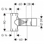 Прихована частина запірного вентиля шпиндельної, прихований монтаж HANSGROHE 15970180