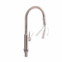 Смеситель для кухни Qtap Baruska с выдвижным изливом QTBAR9137103UN Brushed Nickel PVD