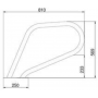 Поручень Flexinox 87166013 для римських сходів FX-03 SPA (810 мм, фланець, AISI-316L)