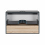 Тумба подвесная Qtap Robin 800х476х470 Graphite/Whitish oak со столешницей QT1379TPН8002GWO