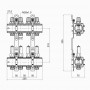 Коллектор Icma 1" 4 выхода, с расходомерами №K013