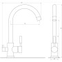 Смеситель для кухни под осмос Globus Lux LAZER GLLR-0333